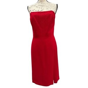 Jones New York Red Strapless Soirée Cocktail Dress size 16